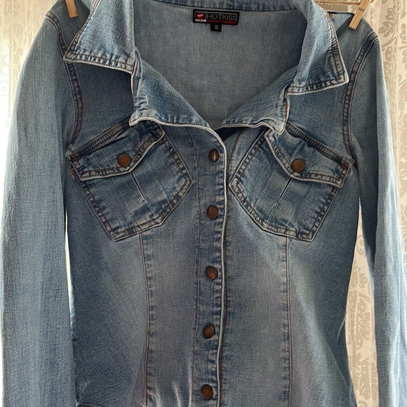 Fitted Denim Top - Picture 2 of 2